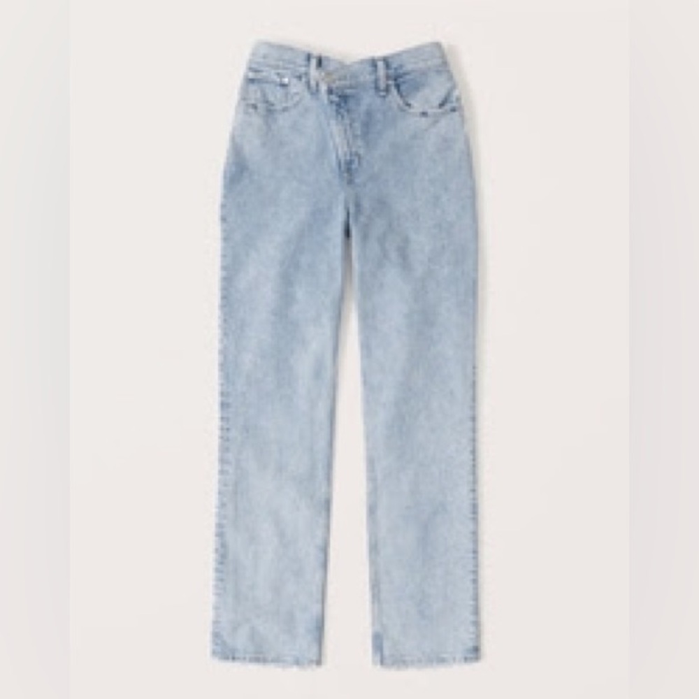 Abercrombie curve love asymmetrical 90s high rise